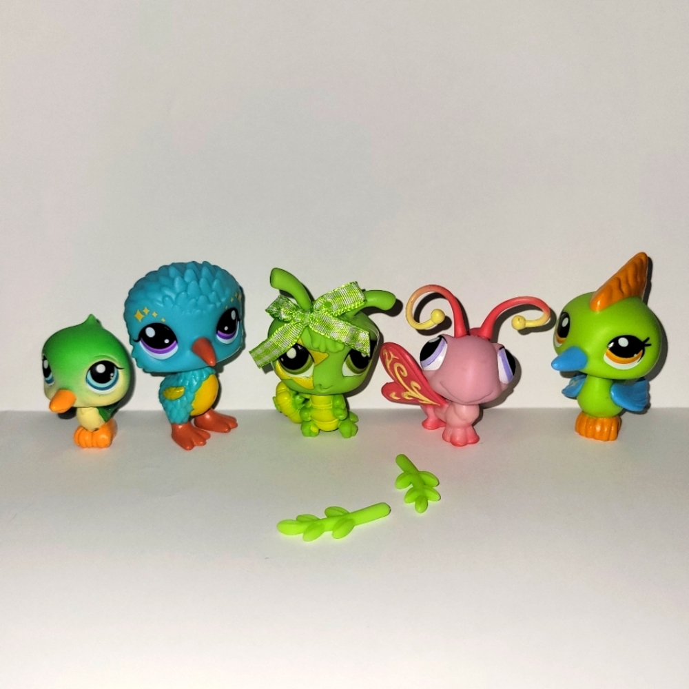 Lps Lot Hummingbird Kiwi Caterpillar Butterfly Woodpecker Lot